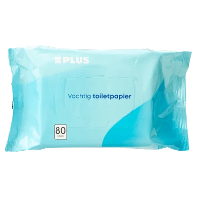 PLUS Vochtig toiletpapier fresh Zak 80 st