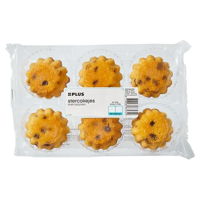 PLUS Stercakejes Rozijnen 6 stuks Pak 210 g