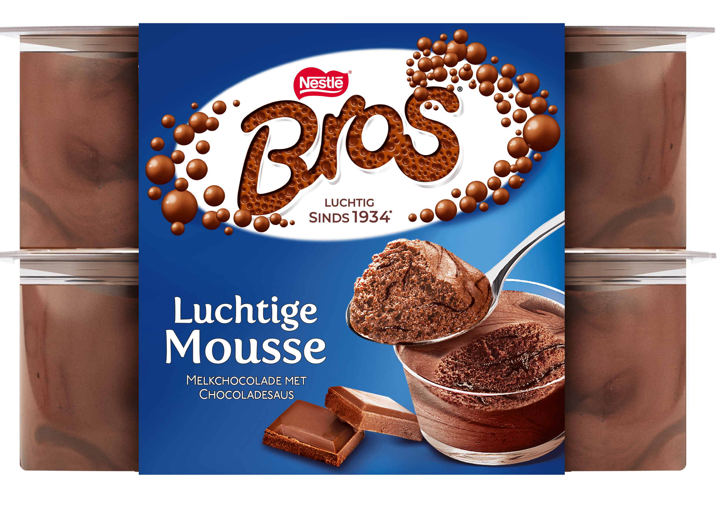 Nestlé Bros Melkchocolade mousse 4st Set 236 g