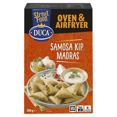Duca Samosa Chicken Madras Doos 300 g