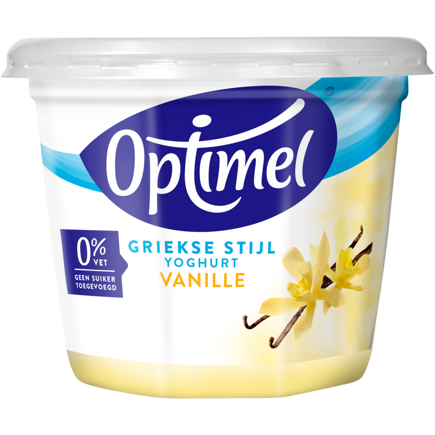 Optimel Yoghurt Griekse stijl vanille 0% vet Beker 450 g