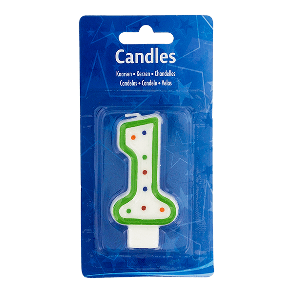 Folat Cijferkaars nummer 1 Blister 1 st