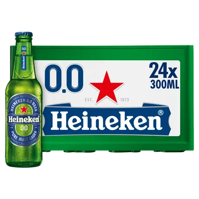 Heineken Premium pilsener 0.0 bier fles Krat 7200 ml