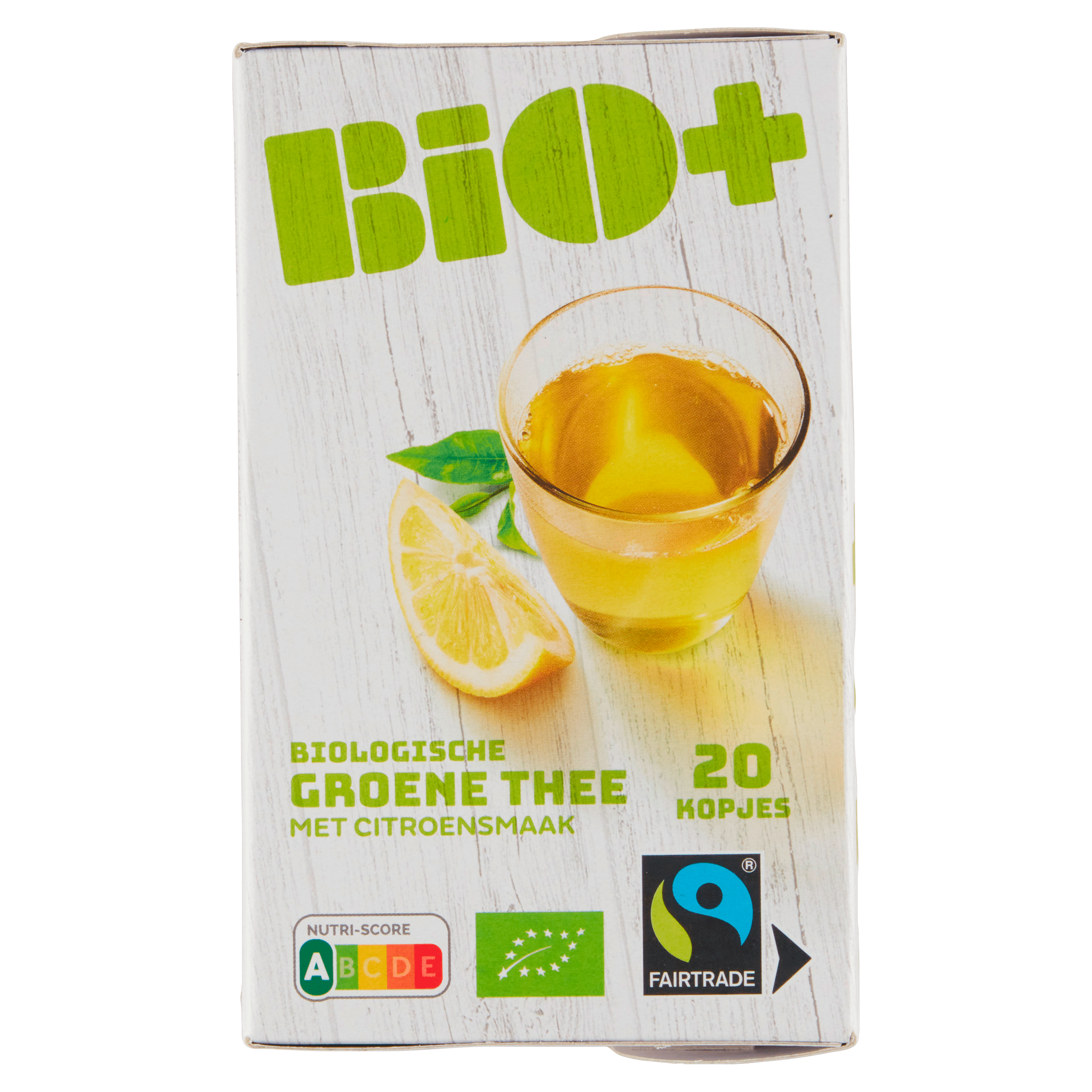BIO+ Groene thee citroen Fairtrade Doos 20 st