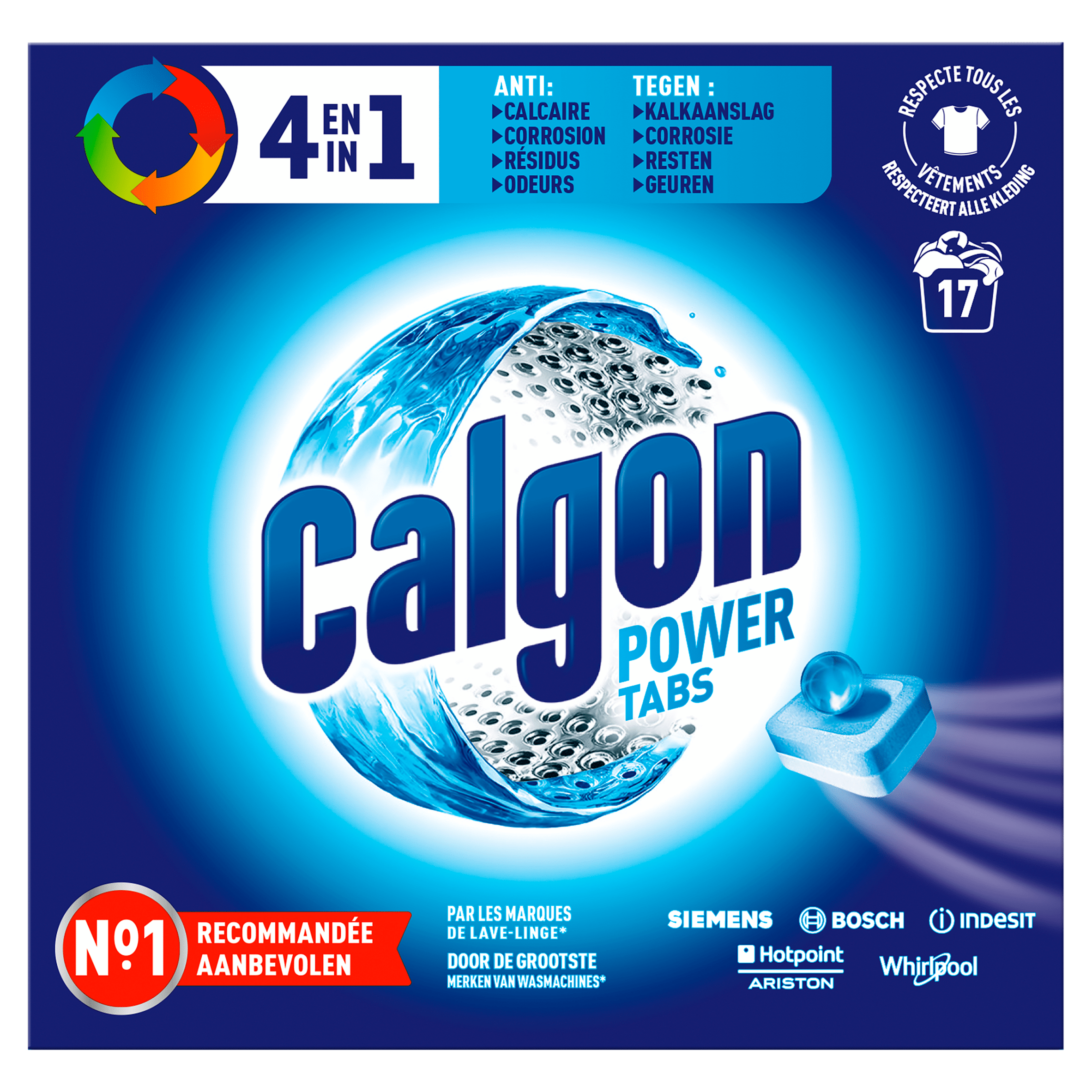 Calgon Tabs 4in1 Doos 17 st
