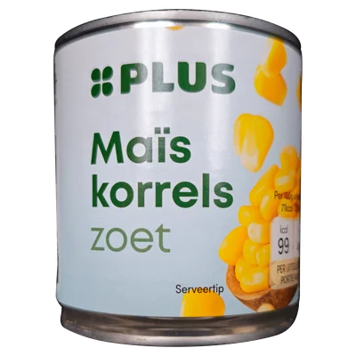 PLUS Maïskorrels Blik 165 g