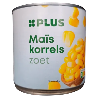 PLUS Maïs korrels zoet Blik 340 g