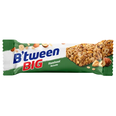 B'tween BIG Mueslireep hazelnoot Wikkel 50 g