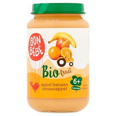 Bonbebe Bio 6mF0606 Appel Banaan Sinaasappel Pot 200 g