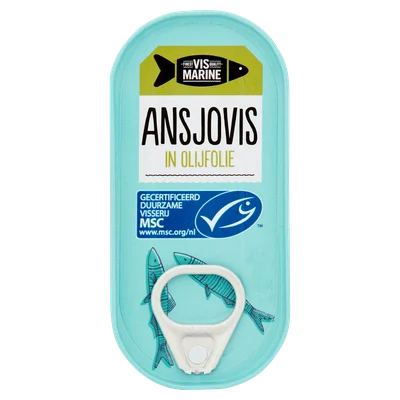 Vis Marine Ansjovis in olijfolie MSC Blik 46 g