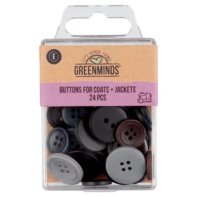 Greenminds Knopen assorti Pak 24 st