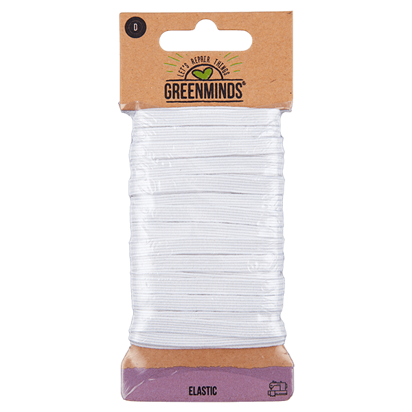 Greenminds Elastiek wit 6mm 8meter Kaart 1 st