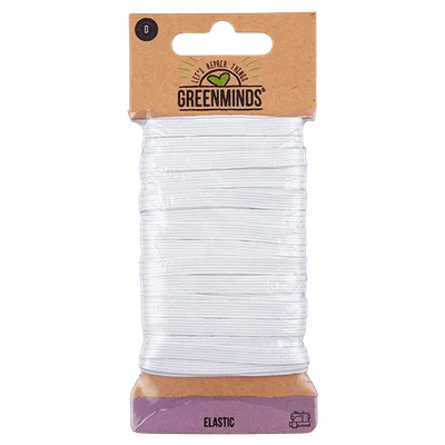 Greenminds Elastiek wit 6mm 8meter Kaart 1 st