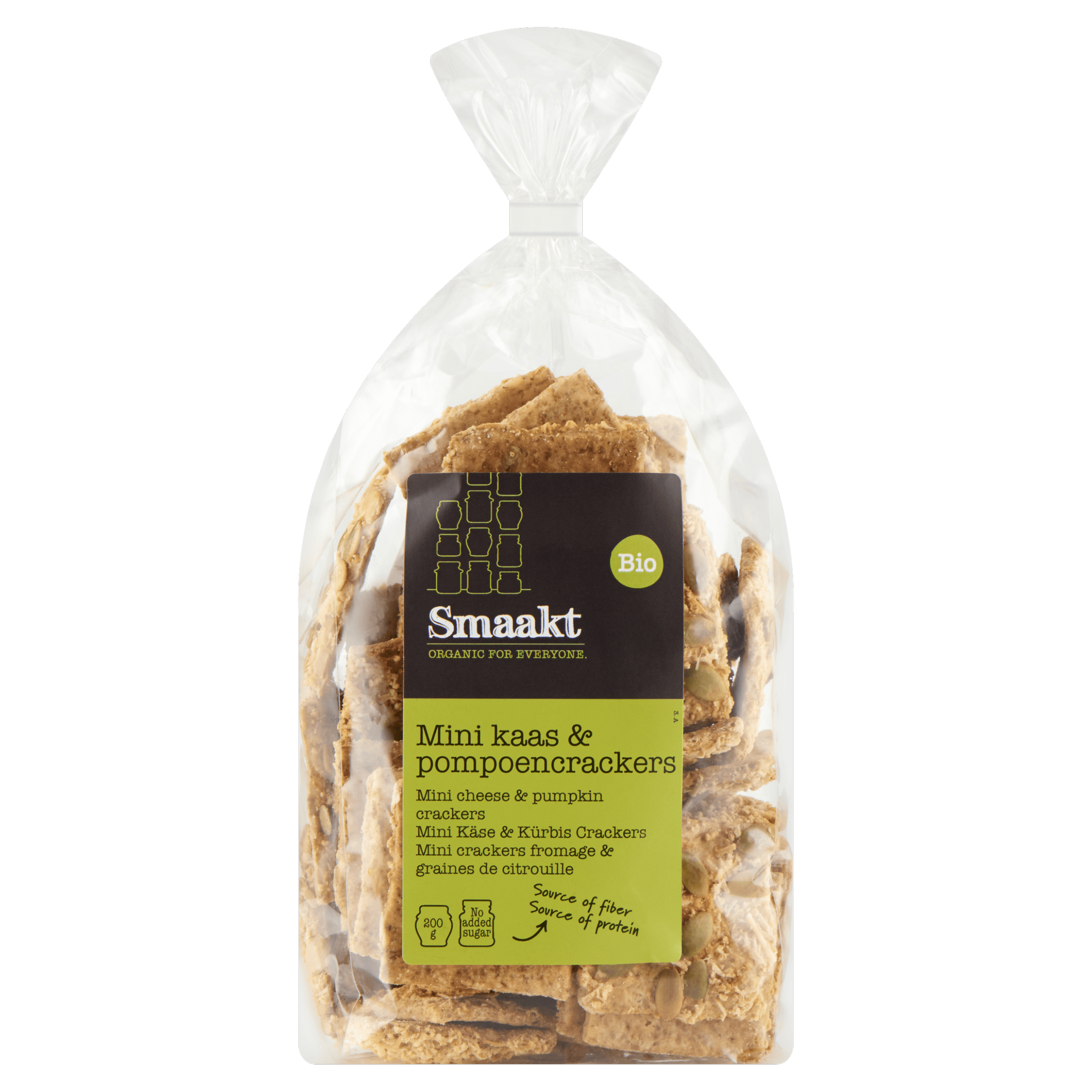 Smaakt Minicrackers kaas-pompoen Zak 250 g