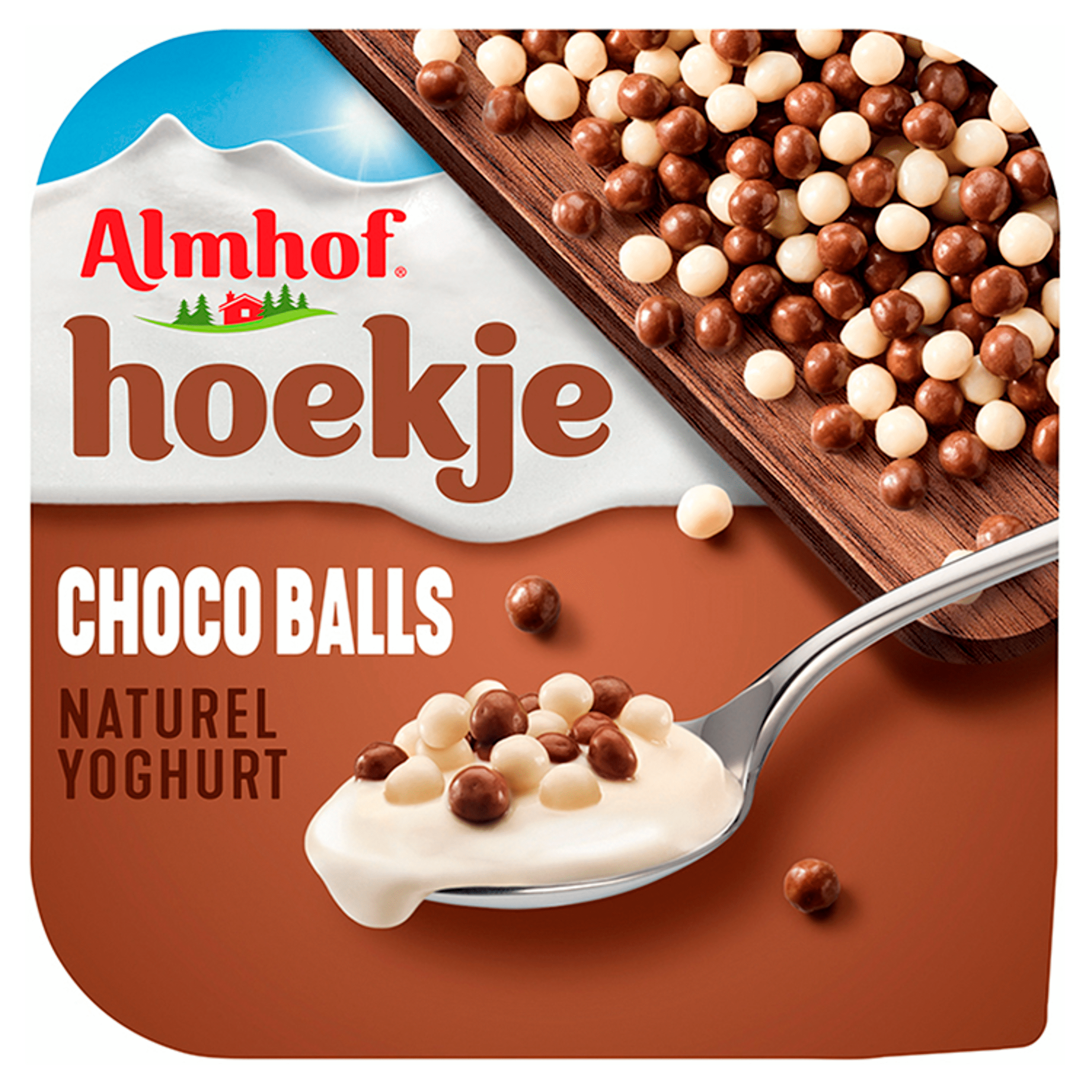 Almhof Hoekje choco balls Beker 150 g