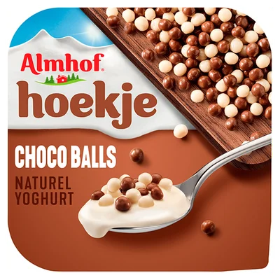 Almhof Hoekje choco balls Beker 150 g