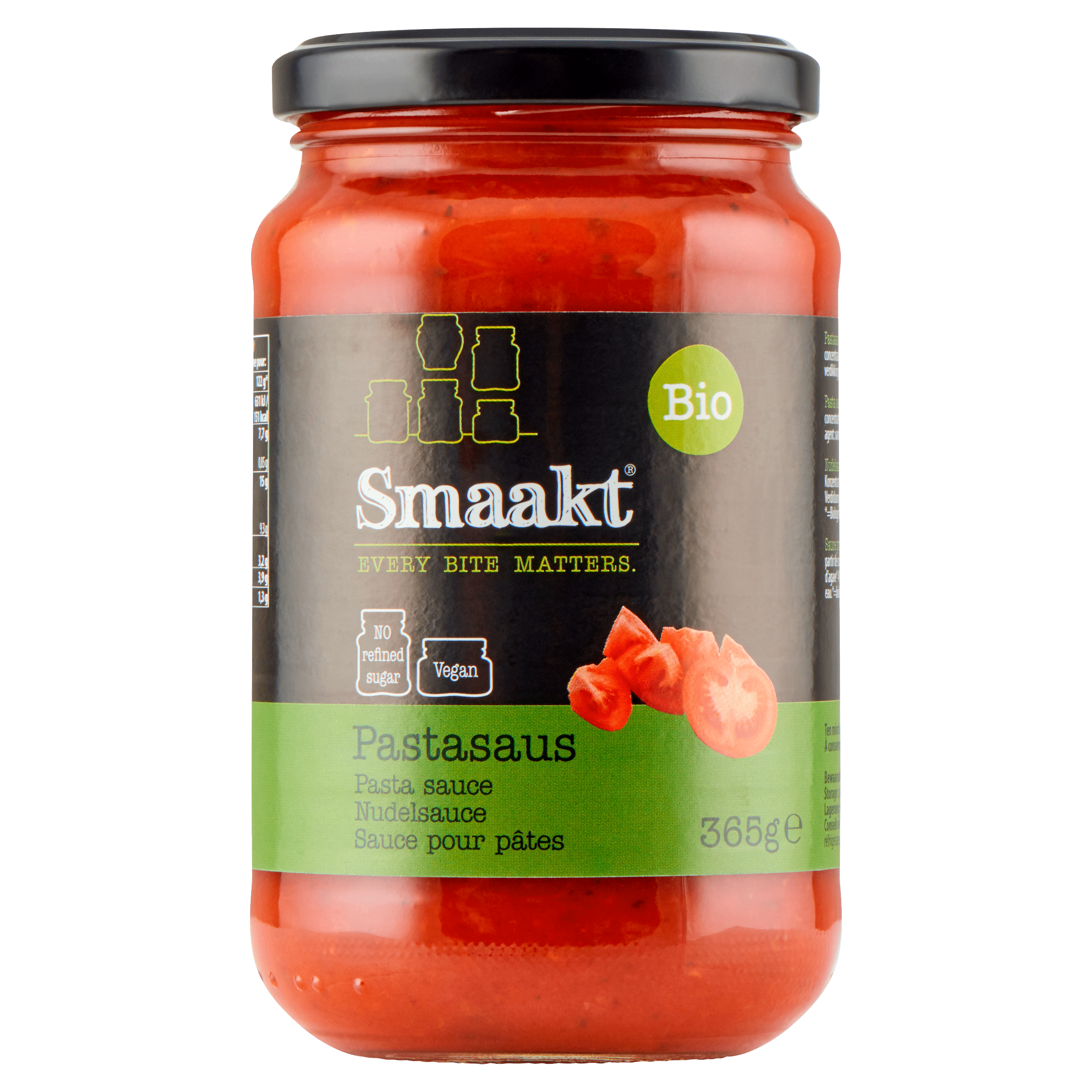 Smaakt Pastasaus bio Pot 365 g