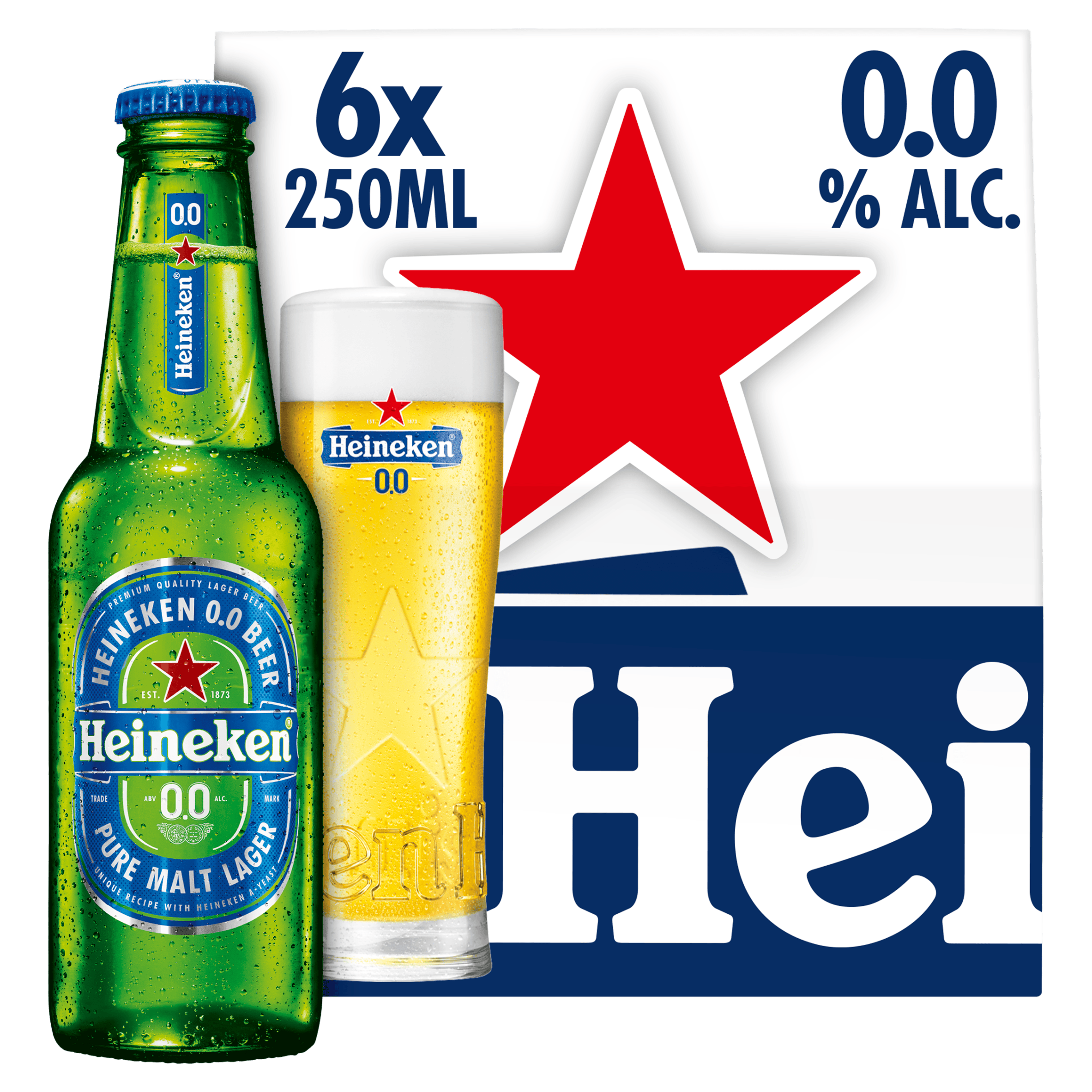 Heineken Premium pilsener 0.0 bier fles Set 1500 ml