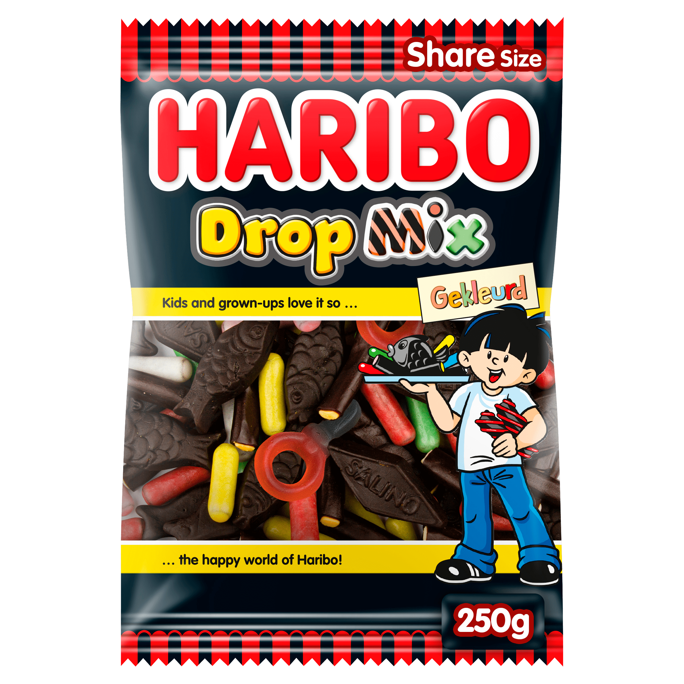 Haribo Dropmix Gekleurd Zak 250 g