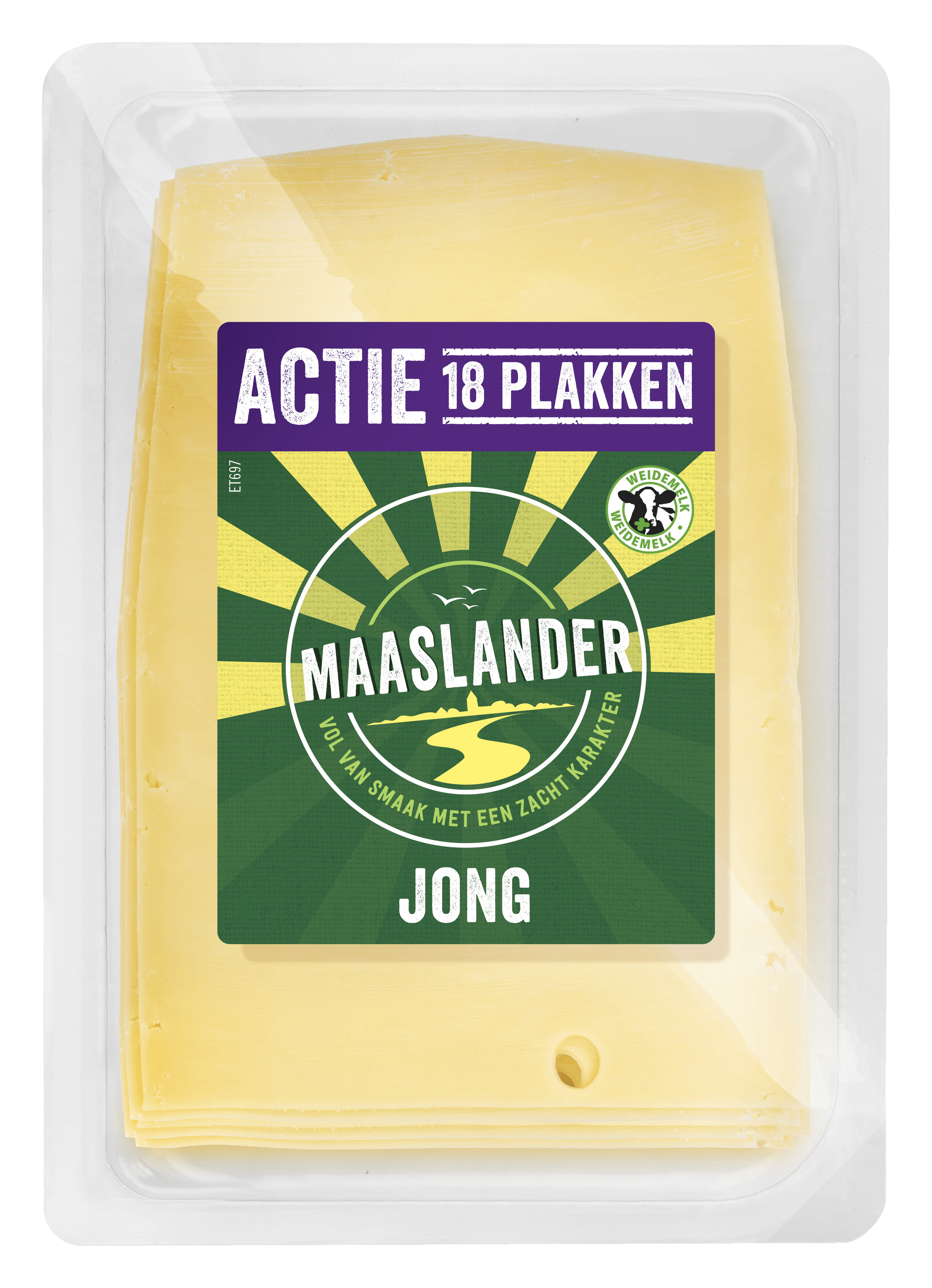 Maaslander Jong 50+ plakken voordeelverpakking Tray 450 g