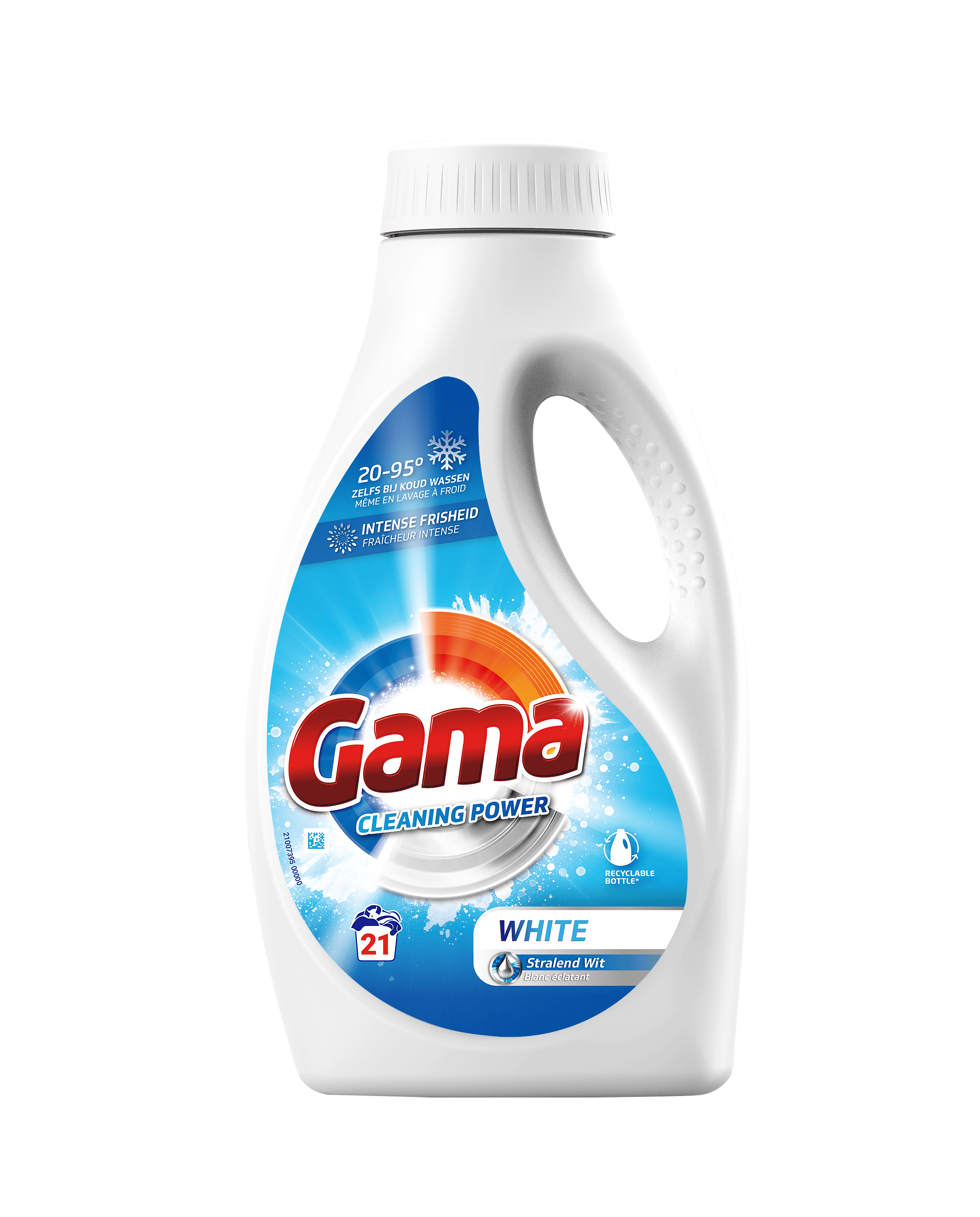 Gama vloeibaar wasmiddel wit 21sc Fles 981 g