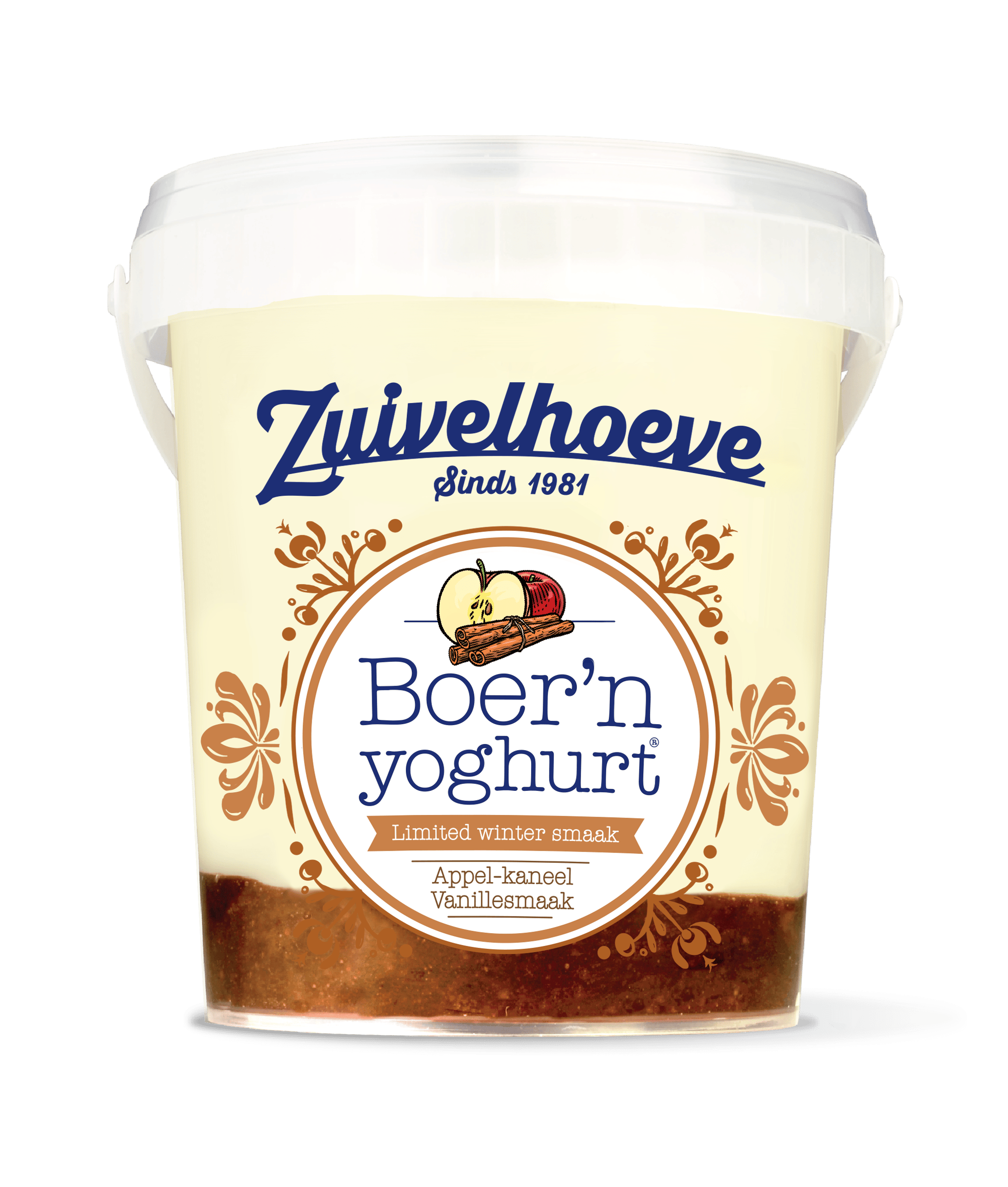 Zuivelhoeve Boer'n yoghurt Appel Kaneel Emmer 750 g
