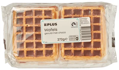 PLUS Galetten wafels choco Fairtrade Pak 300 g