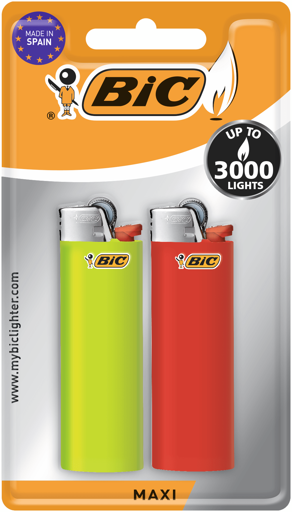 Bic Aansteker J26 Maxi Blister 2 st