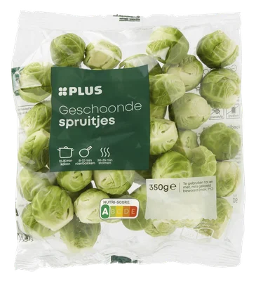 PLUS Spruitjes geschoond Zak 350 g