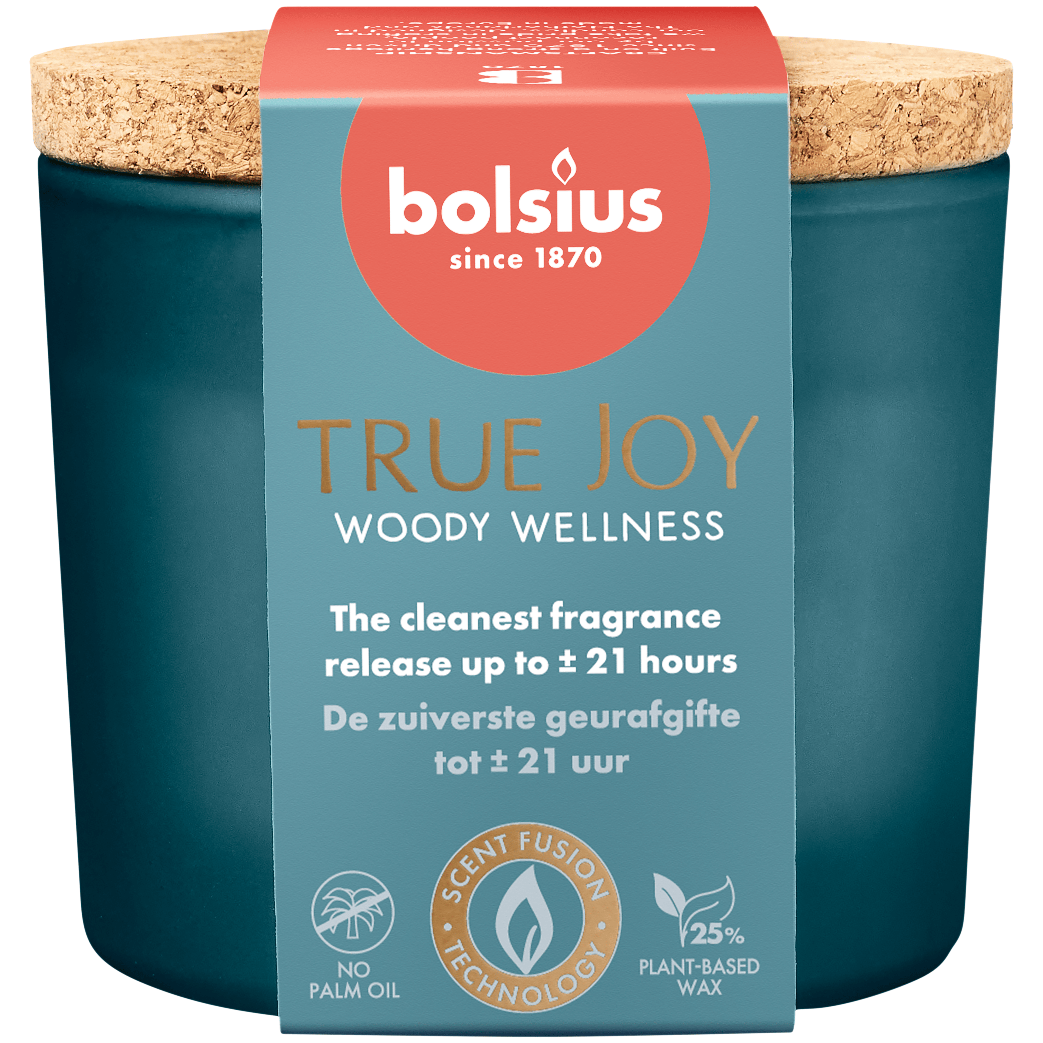 Bolsius Geurglas met kurk 66/83 Wikkel 1 st