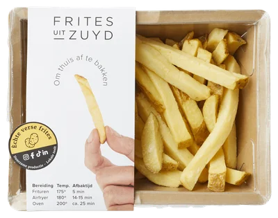 Frites uit Zuyd Dag verse friet Bakje 500 g
