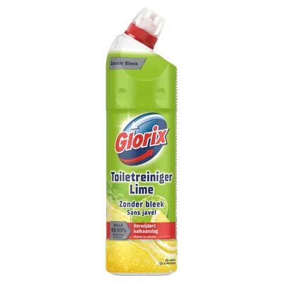 Glorix wc gel zonder bleek limoen Fles 750 ml