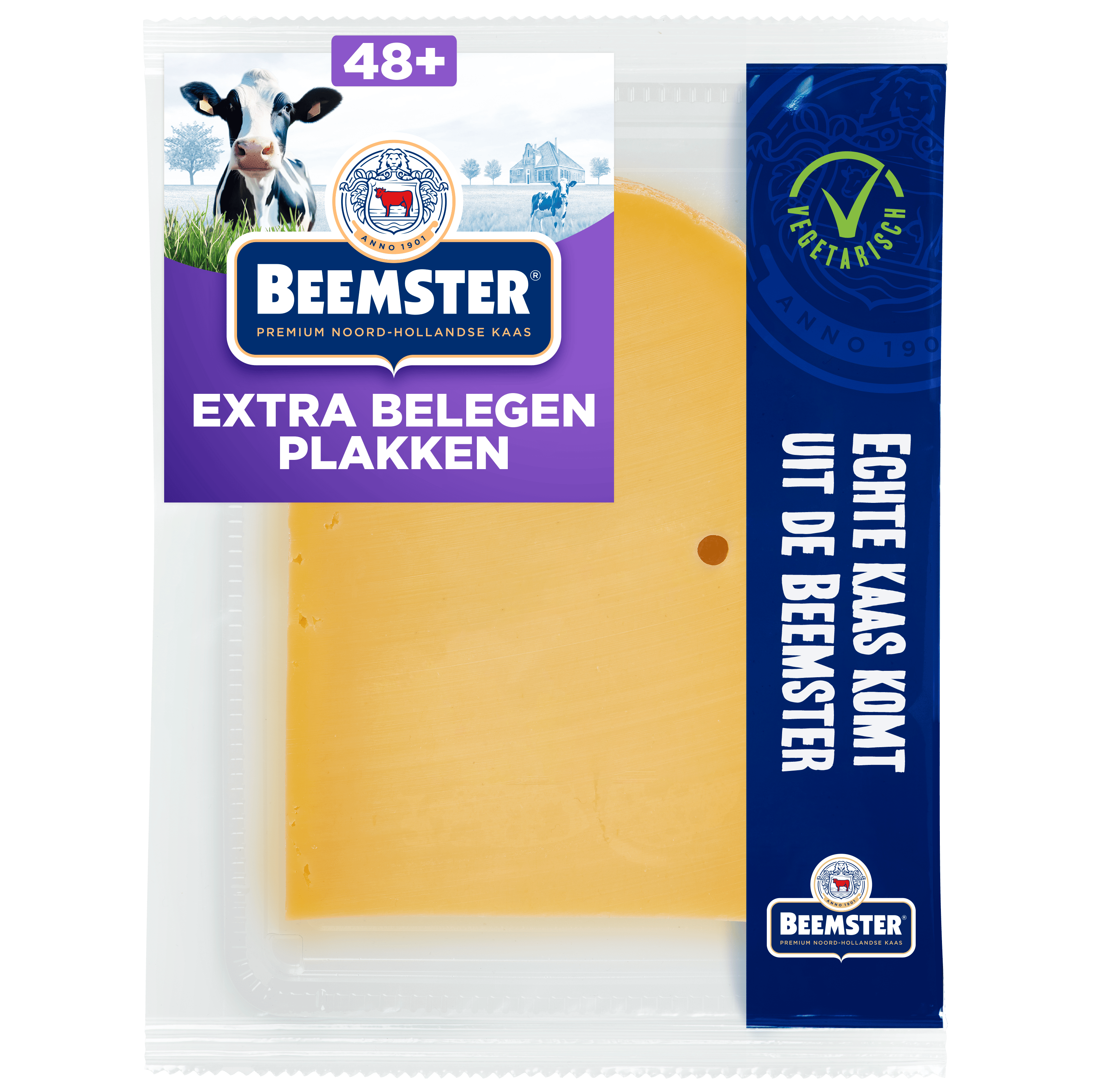 Beemster Extra belegen 48+ plakken 200 gram