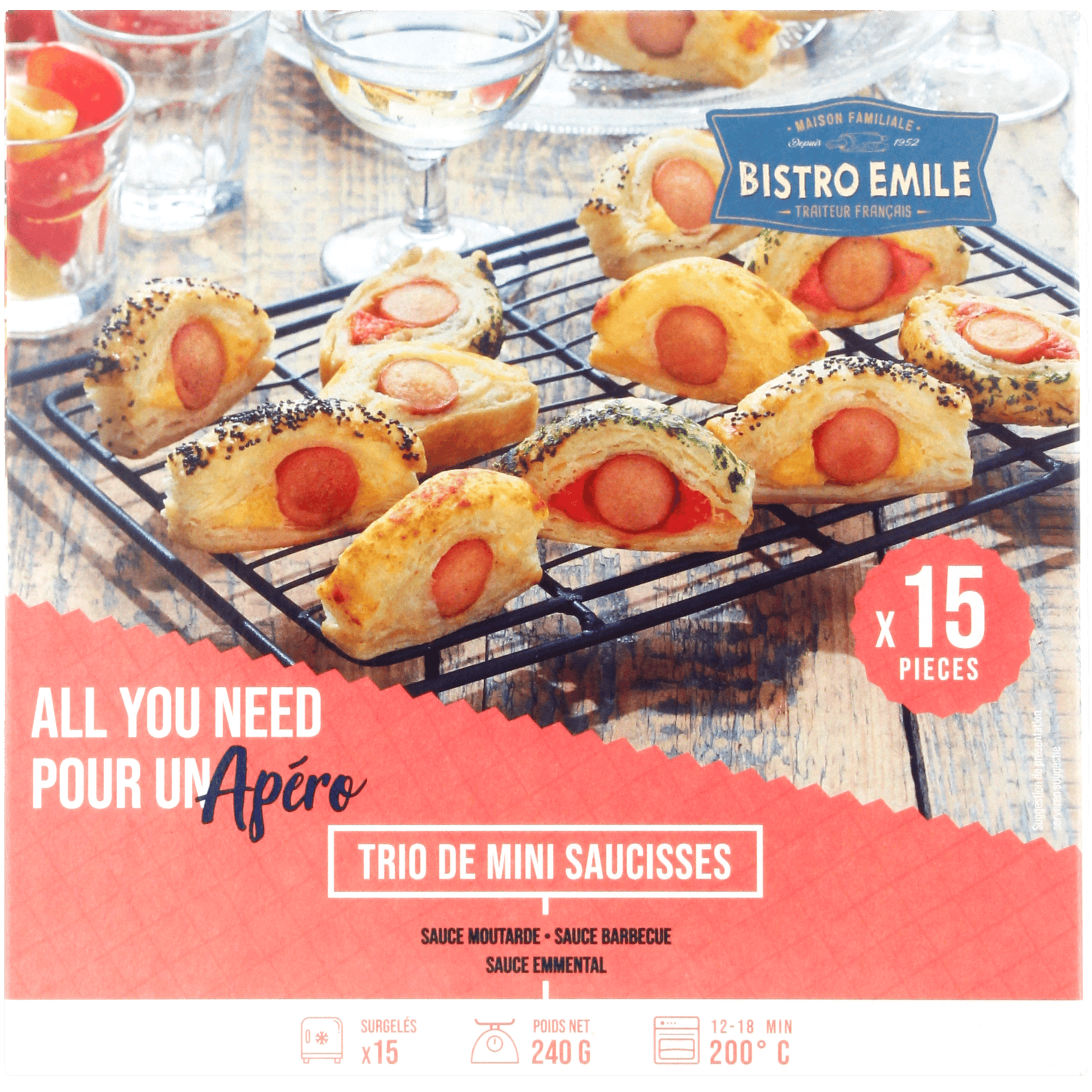 Bistro Emile Mini hotdogs Doos 240 g