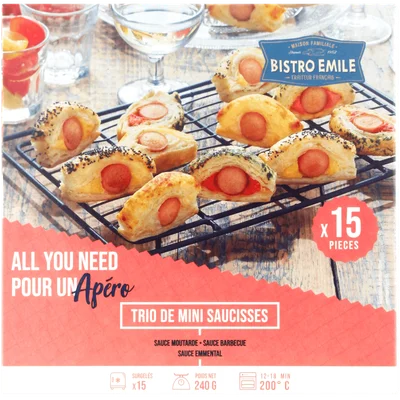 Bistro Emile Mini hotdogs Doos 240 g