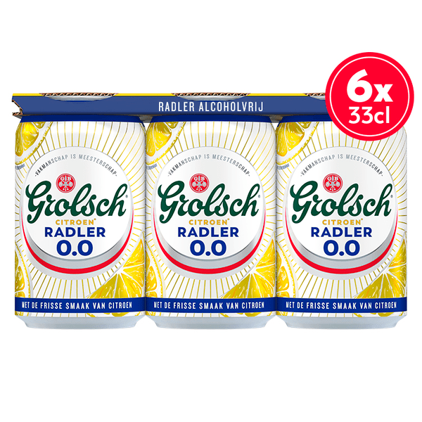 Grolsch Radler citroen 0.0 blik Set 1980 ml