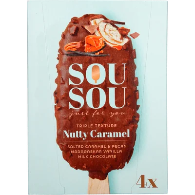 Sou Sou Nutty caramel 4x 100 ml Doos 4 st