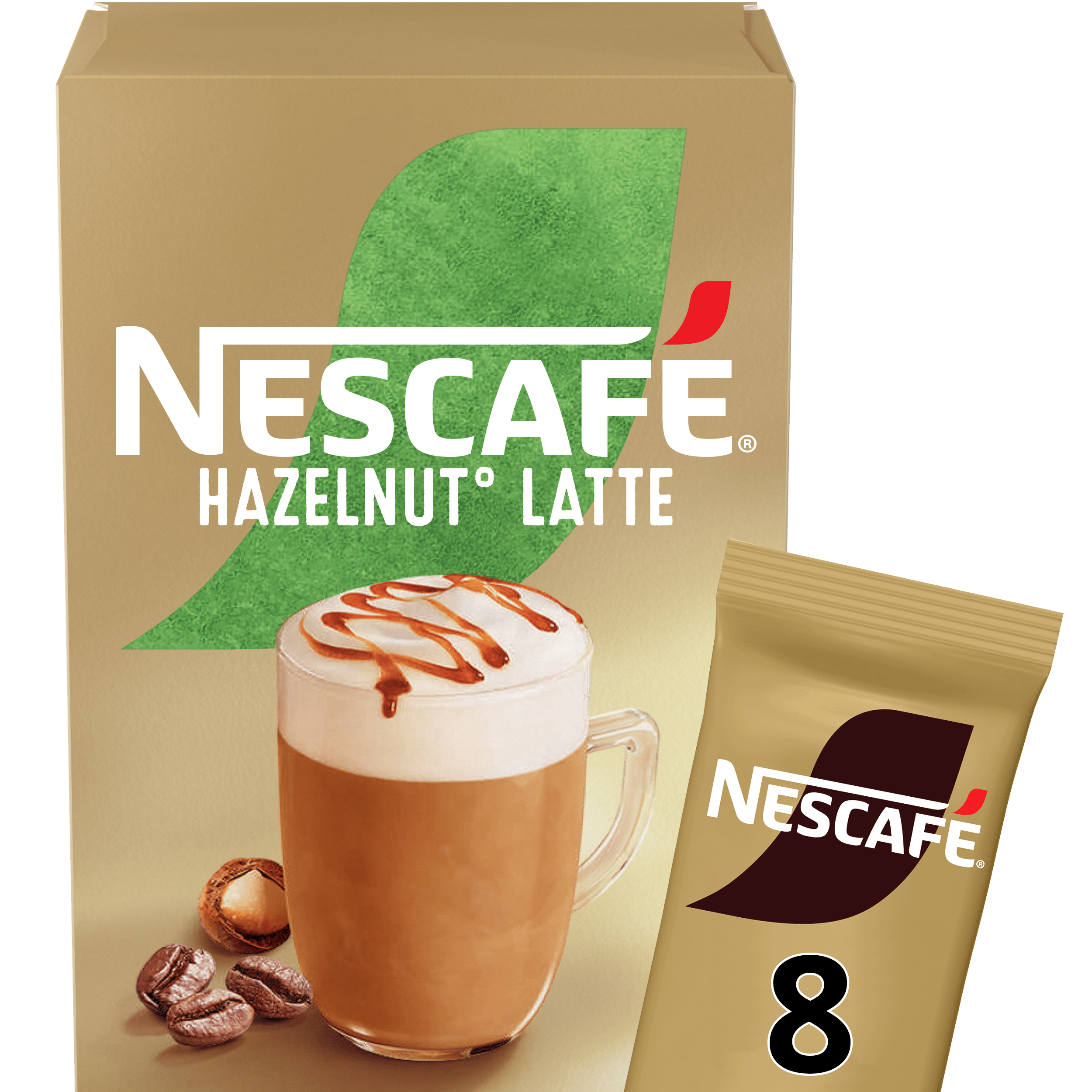 Nescafe Latte Hazelnut Oploskoffie Doos 8 st