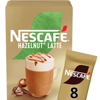 Nescafe Latte Hazelnut Oploskoffie Doos 8 st
