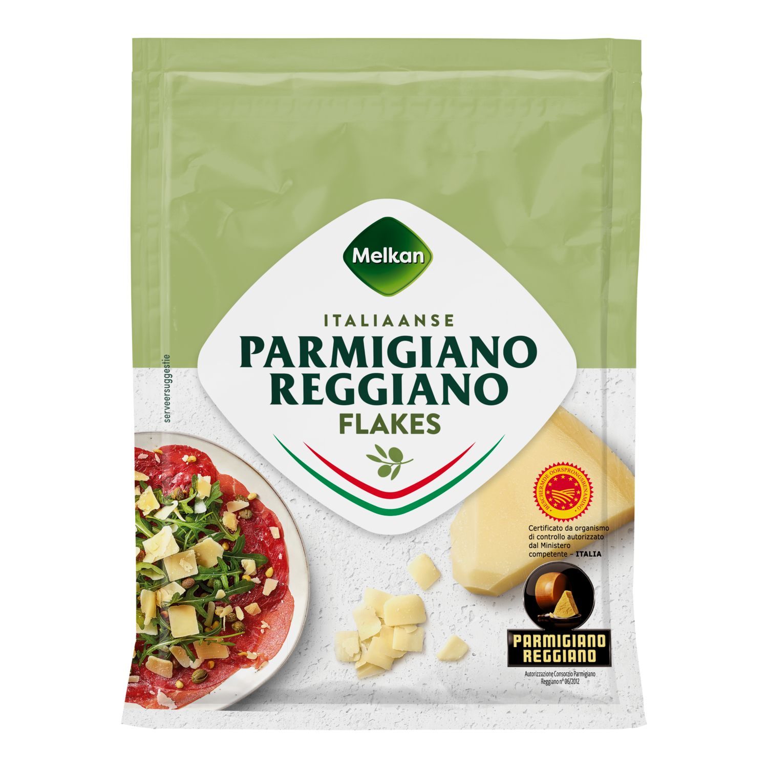 Melkan Parmigiano Reggiano flakes Zak 125 g