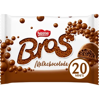 Bros Mini melk chocolade uitdeelzak Zak 208 g