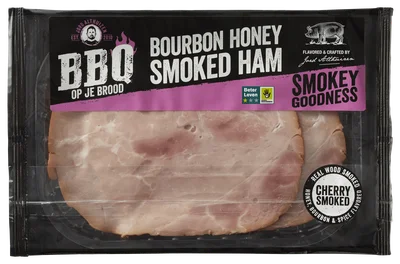 BBQ op je brood Bourbon honey smoked ham 100 gram