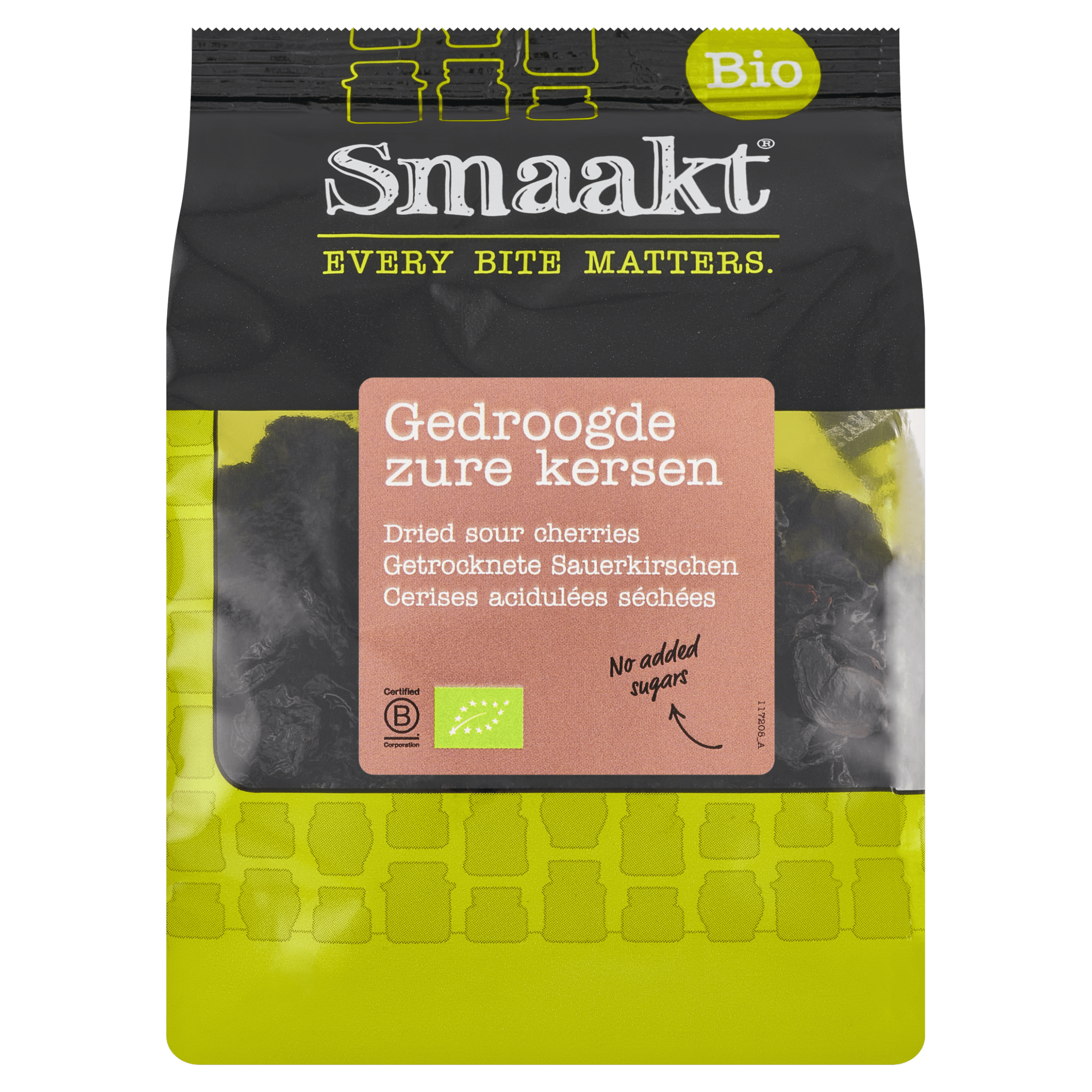 Smaakt Zure Kersen Bio Zak 225 G
