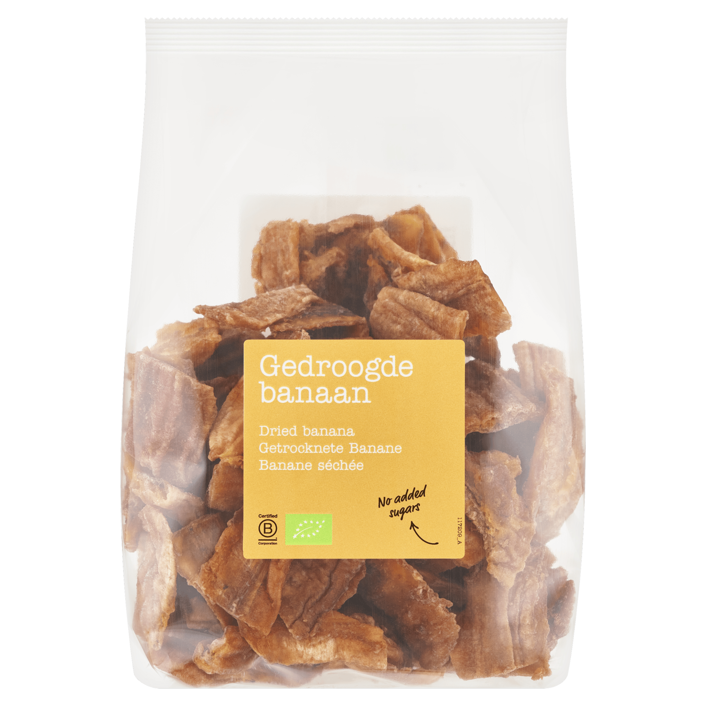 Smaakt Banaan gedroogd 250g bio Zak 250 g