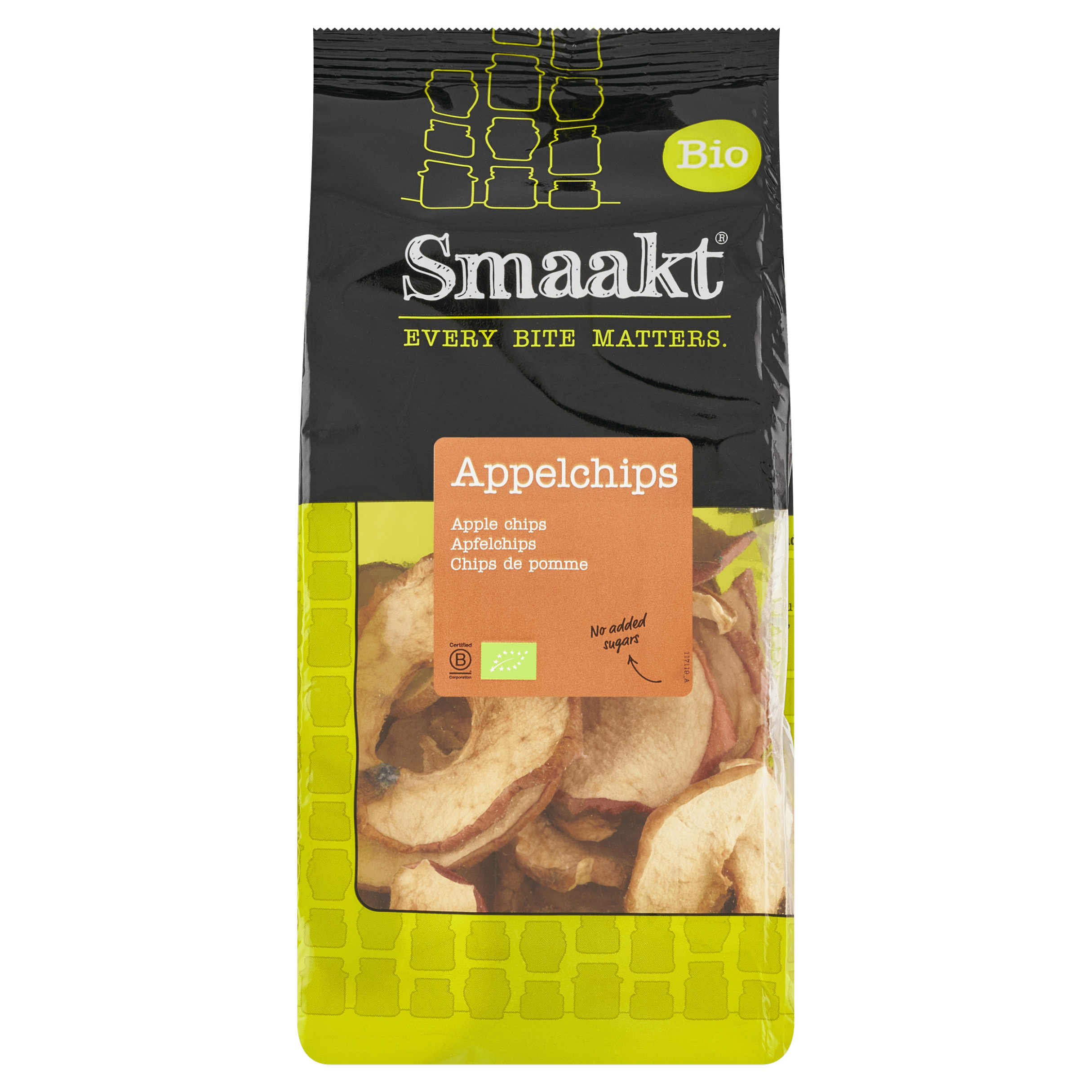 Smaakt Appelchips bio Zak 75 g