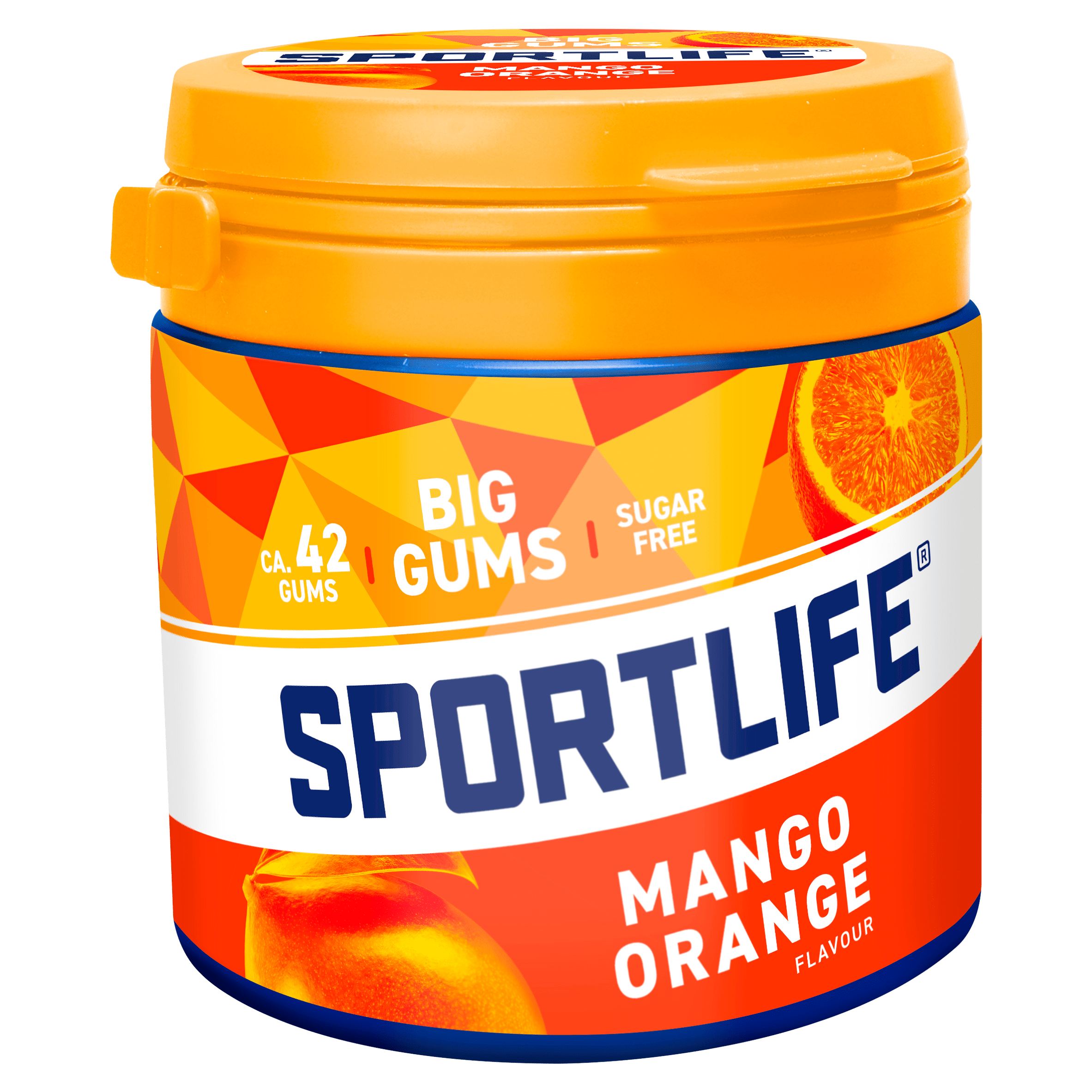 Sportlife Mango Orange Kauwgom Suikervrij Pot 99 g