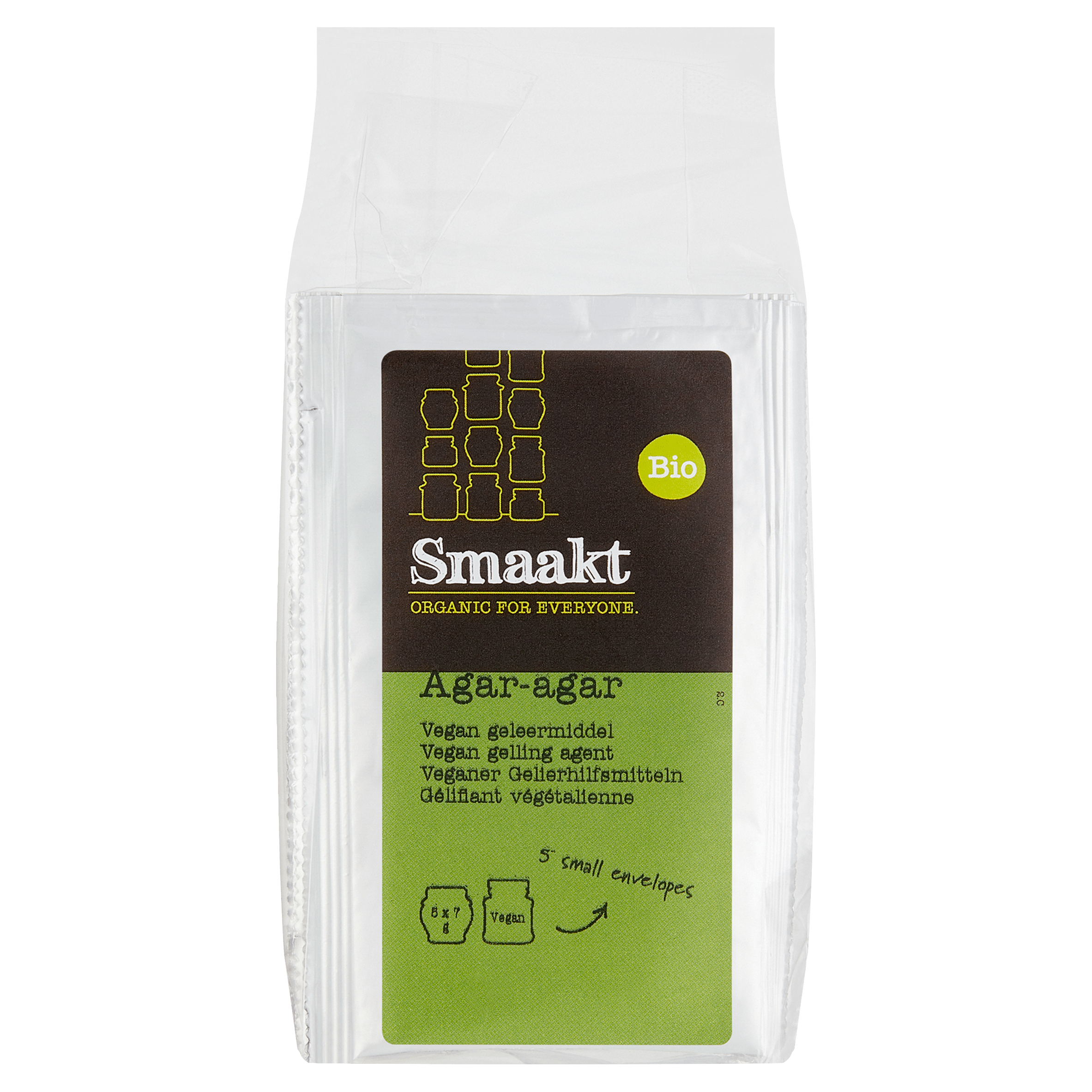 Smaakt Agar agar 5x7gr bio Zak 35 g