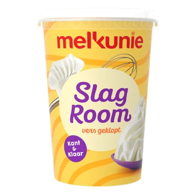 Melkunie Geklopte slagroom kant &amp; klaar Beker 500 ml