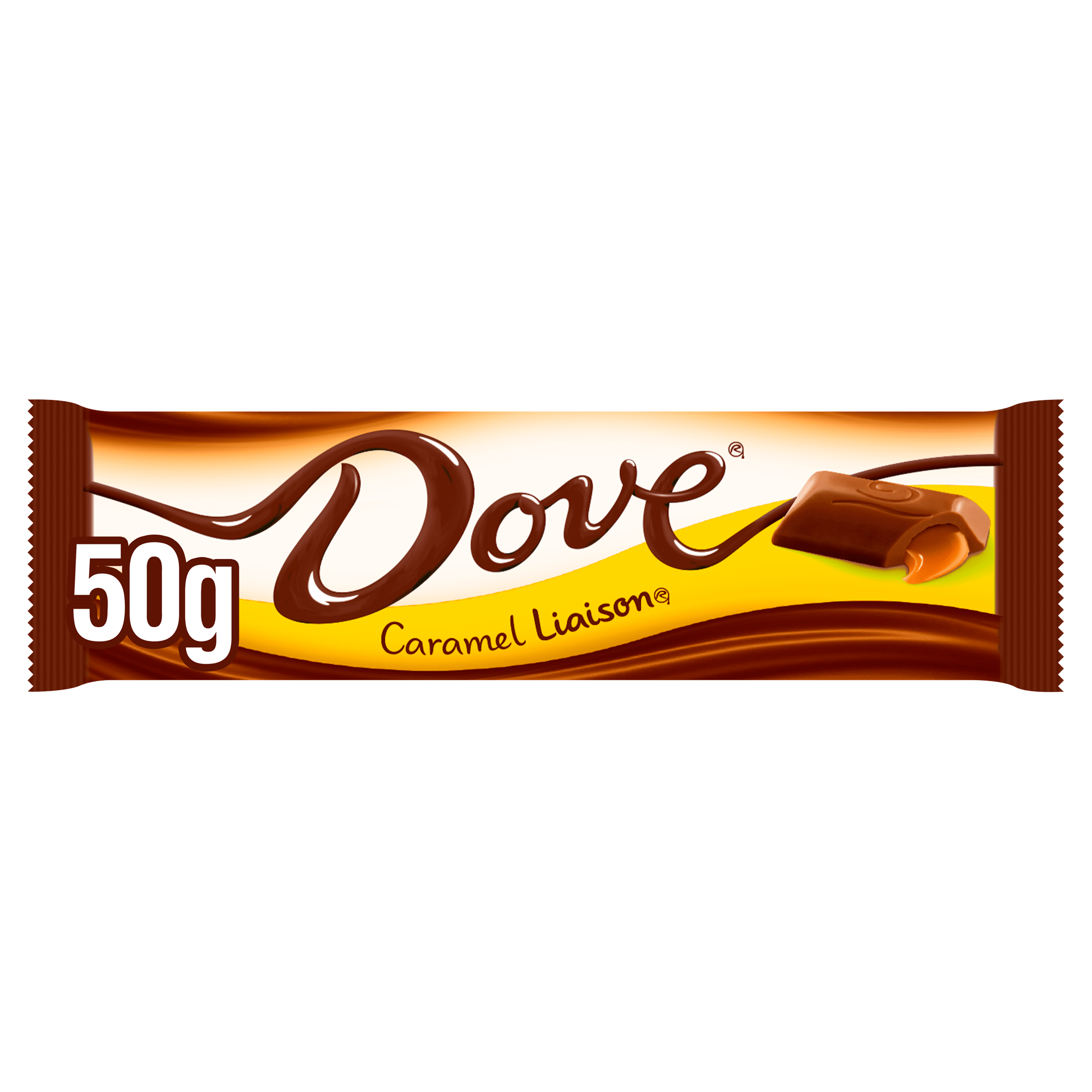 Dove Melk chocolade karamel reep single Wikkel 50 g
