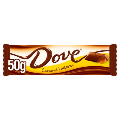 Dove Melk chocolade karamel reep single Wikkel 50 g